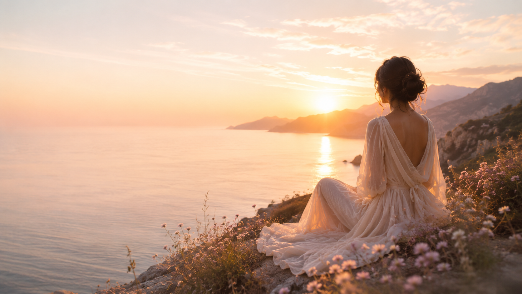 Femme contemplant la nature